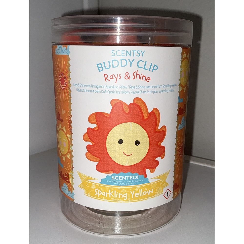 Scentsy Happy Rays & Shine Buddy Clip Sparkling Yellow